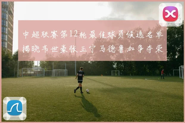 中超联赛第12轮最佳球员候选名单揭晓韦世豪张玉宁马德鲁加争夺荣誉
